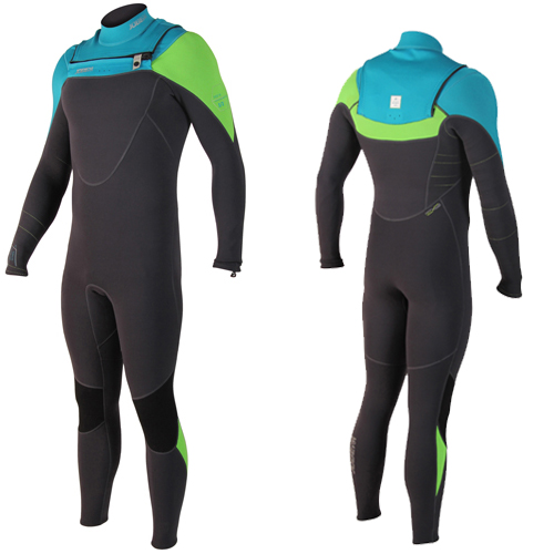 Jobe perth 3/2 chest zip teal blauw heren wetsuit fullsuit