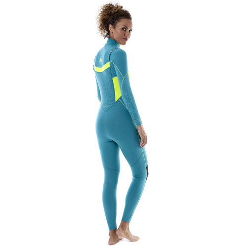 Jobe victoria 3/2 chest zip teal blauw dames fullsuit