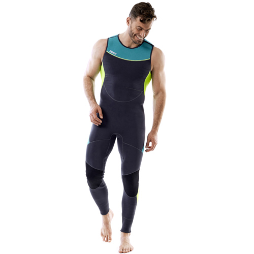  toronto long john 2mm wetsuit heren blauw