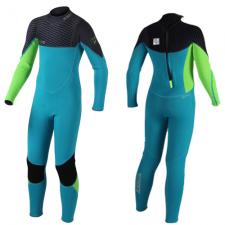 boston 3/2 teal blauw kinder fullsuit